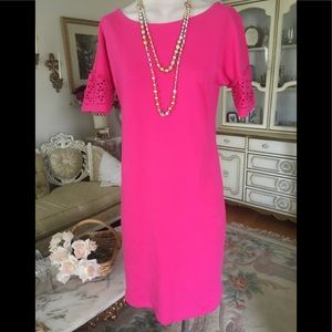 Talbots stretch cotton sheath dress size S